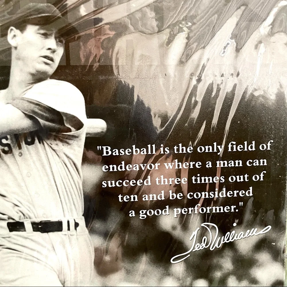 NEW Ted Williams Quote Metal Sign